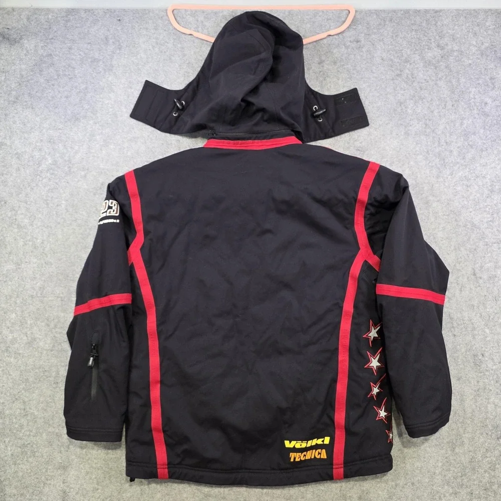 Volkl Motiontex Jacket Mens Medium Black Hooded Ski Waterproof Insulated Pockets